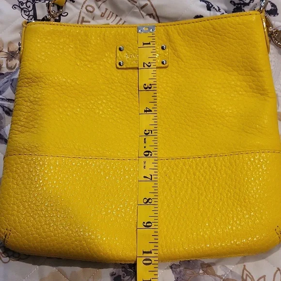Kate Spade Yellow Pebble Leather Crossbody Bag - Picture 9 of 9